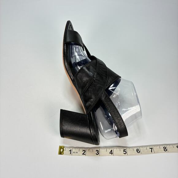 Bernardo Black Leather Adjustable Ankle Strap Block Heel Sandal Womens Size 9.5M - Picture 7 of 10